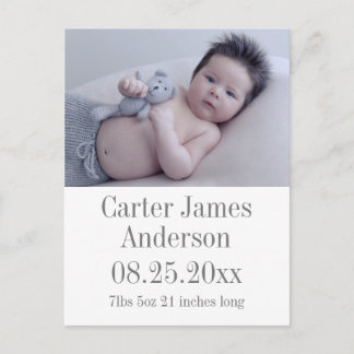 Faire-part de naissance avec photo