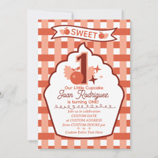 Faire-part de naissance avec photo à thème Gingham