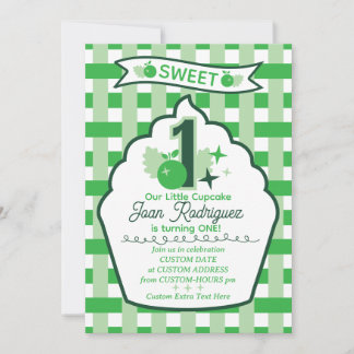 Faire-part de naissance avec photo à thème Gingham