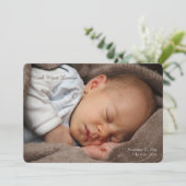Faire-part de naissance avec photo adorable (Debout devant)
