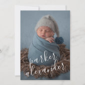 Faire-part de naissance avec photo de bébé doux (Devant)