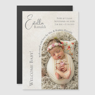 Faire-part de naissance avec photo de bébé personn