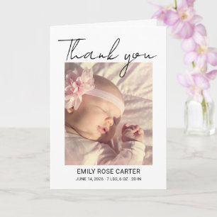 Faire-part de naissance avec photo de bébé personn