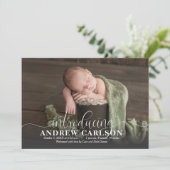 Faire-Part de Naissance avec Photo de Notre Bébé (Debout devant)