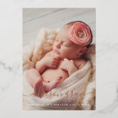 Faire-Part de Naissance avec Photo de Portrait en (Recto)