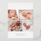 Faire-Part de Naissance avec Photo de Portrait en (Verso)