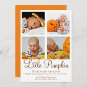 Faire-part de naissance avec photo de Thanksgiving (Devant / Derrière)