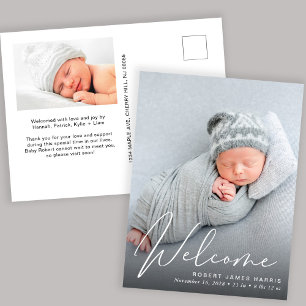 Faire-part de naissance avec superposition de phot