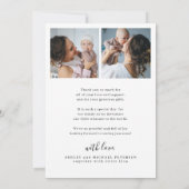 Faire-part de naissance avec typographie de bienve (Dos)