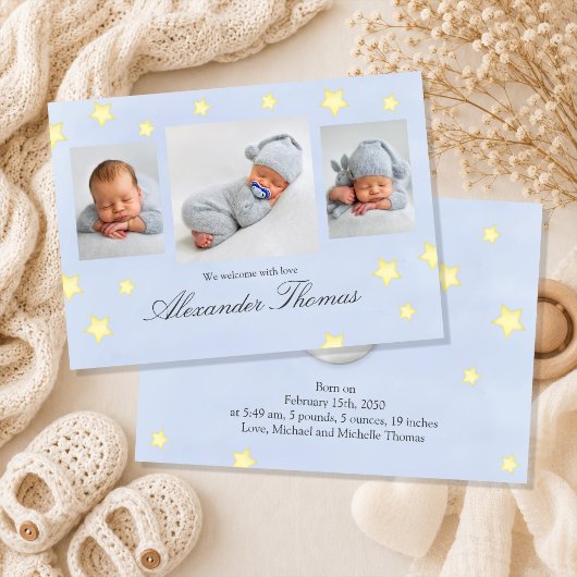 Faire-part de naissance avec une comptine de nurse