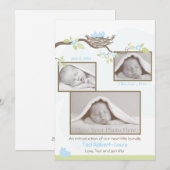 Faire-part de naissance - Baby Boy (Devant / Derrière)