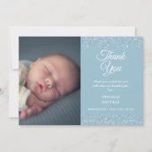 Faire-part de naissance Baby Boy Script Merci Love (Devant)