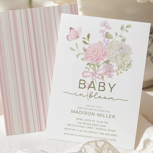 Faire-part de naissance Baby in Bloom