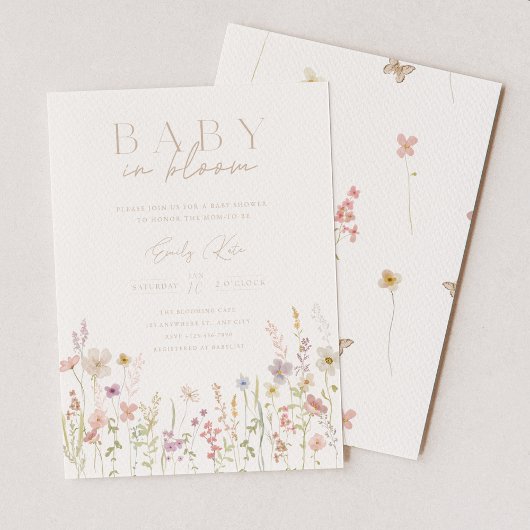 Faire-Part de Naissance Baby In Bloom