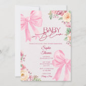 Faire-part de naissance Baby in Bloom Fleurs roses (Devant)