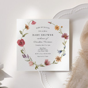 Faire-part de naissance Baby in Bloom pour Baby Sh