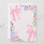 Faire-part de naissance Baby In Bloom Ruban Rose (Dos)