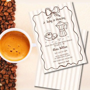 Faire-part de naissance Baby is Brewing Café à des