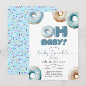 Faire-part de naissance Baby Sprinkle | Beignet | (Devant / Derrière)