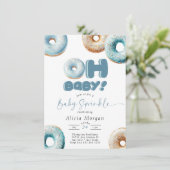 Faire-part de naissance Baby Sprinkle | Beignet | (Debout devant)