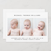 Faire-part de naissance BÉBÉ (Devant / Derrière)