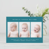 Faire-part de naissance BÉBÉ (Debout devant)