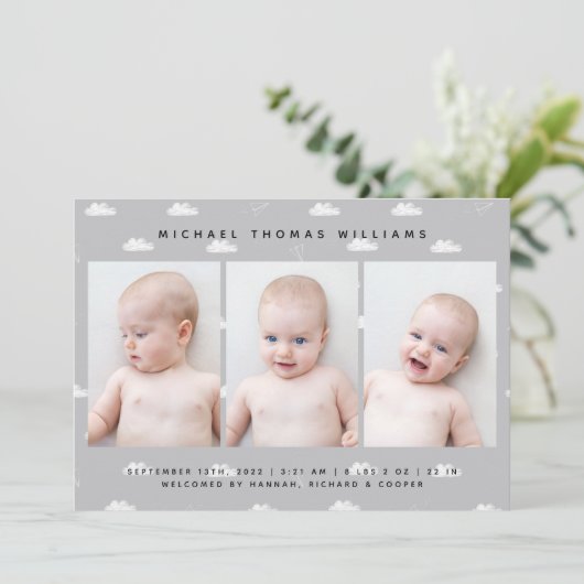 Faire-part de naissance BÉBÉ (Debout devant)