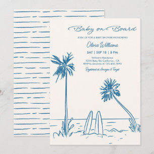 Faire-Part de Naissance Bébé à Bord Palmiers de Pl