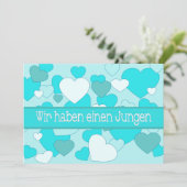 Faire-part de naissance bébé allemand (Debout devant)