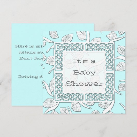 Faire-part de naissance bébé avec bordure tissée C (Devant / Derrière)