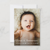 Faire-part de Naissance Bébé avec Nom et Photos Pe (Devant)