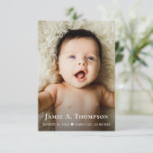 Faire-part de Naissance Bébé avec Nom et Photos Pe (Debout devant)