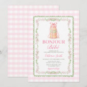 Faire-part de naissance Bébé Bonjour Macaron à rub (Devant / Derrière)
