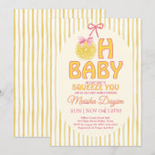 Faire-Part de Naissance Bébé Citron Oh Baby (Devant / Derrière)