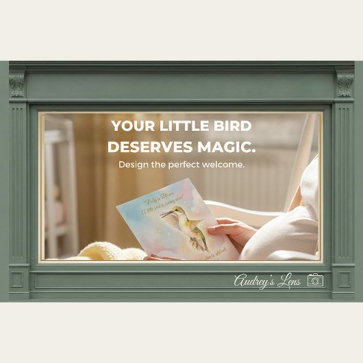 Faire-part de naissance Bébé Colibri | Ciel Pastel