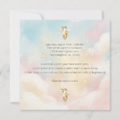 Faire-part de naissance Bébé Colibri | Ciel Pastel (Dos)