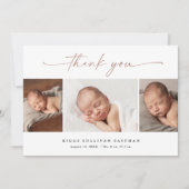 Faire-part de naissance bébé collage photo 3 écrit (Devant)