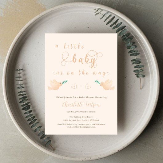 Faire-part de naissance Bébé Colombe Mignon