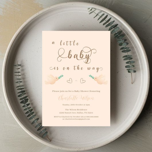 Faire-part de naissance Bébé Colombe Mignon