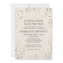 Faire-part de naissance bébé Daisy Naturel