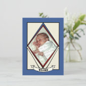 Faire-part de naissance bébé de baseball (Debout devant)