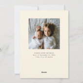 Faire-part de naissance bébé de Noël Cream (Dos)