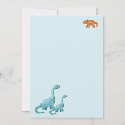 Faire-part de naissance bébé Dino (Dos)