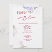 Faire-Part de Naissance Bébé en Fleur Aquarelle (Dos)