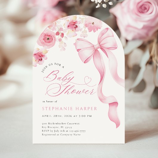 Faire-Part de Naissance Bébé en Fleur Courbé 