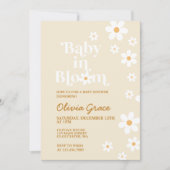 Faire-part de naissance Bébé en fleurs tan Daisy (Devant)