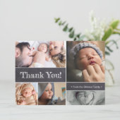 Faire-part de naissance bébé en Merci personnalisé (Debout devant)