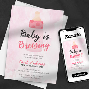 Faire-Part de Naissance Bébé est en Route Flacon R
