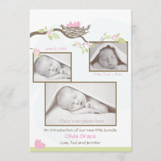 Faire-part de naissance - Bébé fille