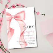Faire-part de naissance bébé fille à ruban rose, C